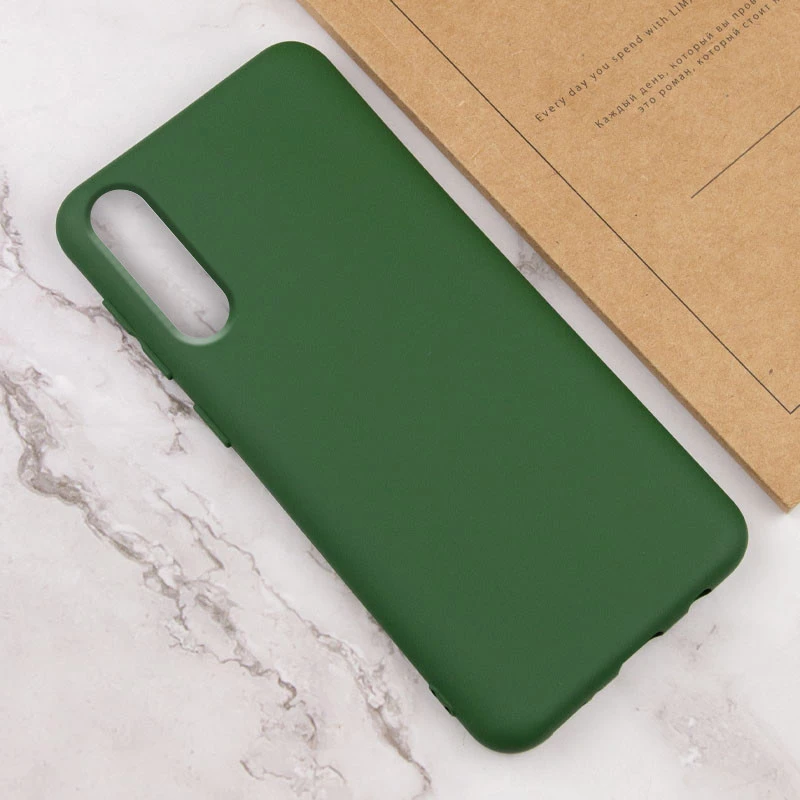 Кольоровий силіконовий чохол GETMAN на Samsung Galaxy A50 (A505F) / A50s / A30s – Зелений / Dark green. Фото 6 з 6