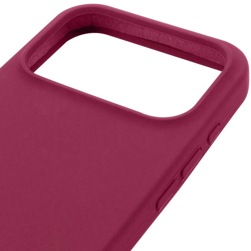 Чохол з закритим низом Silicone Case на Apple iPhone 17 Pro Max (6.9") – Бордовий / Maroon. Фото 5 з 6