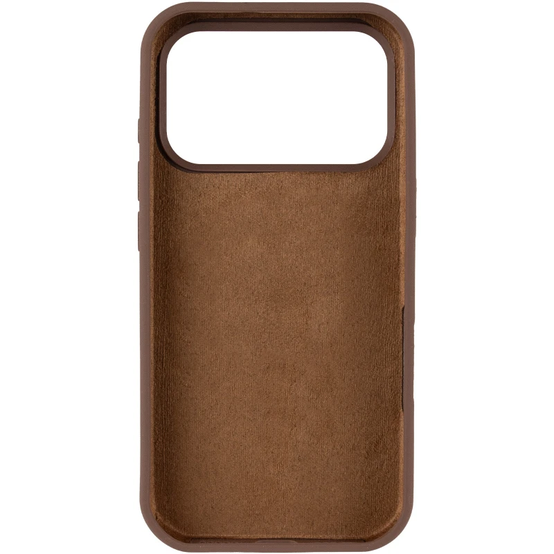 Чехол с закрытым низом Silicone Case для Apple iPhone 18 Pro – Коричневый / Brown. Фото 3 из 5