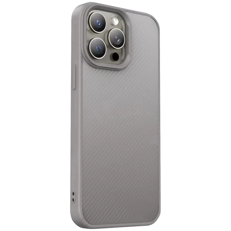 TPU чохол Carbon Protective with Magsafe для Apple iPhone 17 (6.3") – Grey. Фото 1 з 1