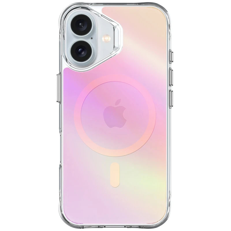 TPU+PC чохол Space Pure Rainbow Magsafe для Apple iPhone 17 (6.3") – Pink. Фото 2 з 4