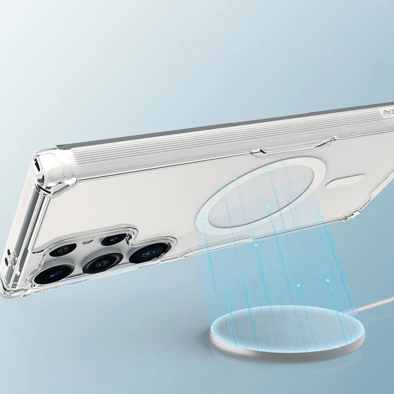 TPU чохол Nillkin Nature Pro з MagSafe на Samsung Galaxy S24 Ultra – Безбарвний (прозорий). Фото 7 з 7