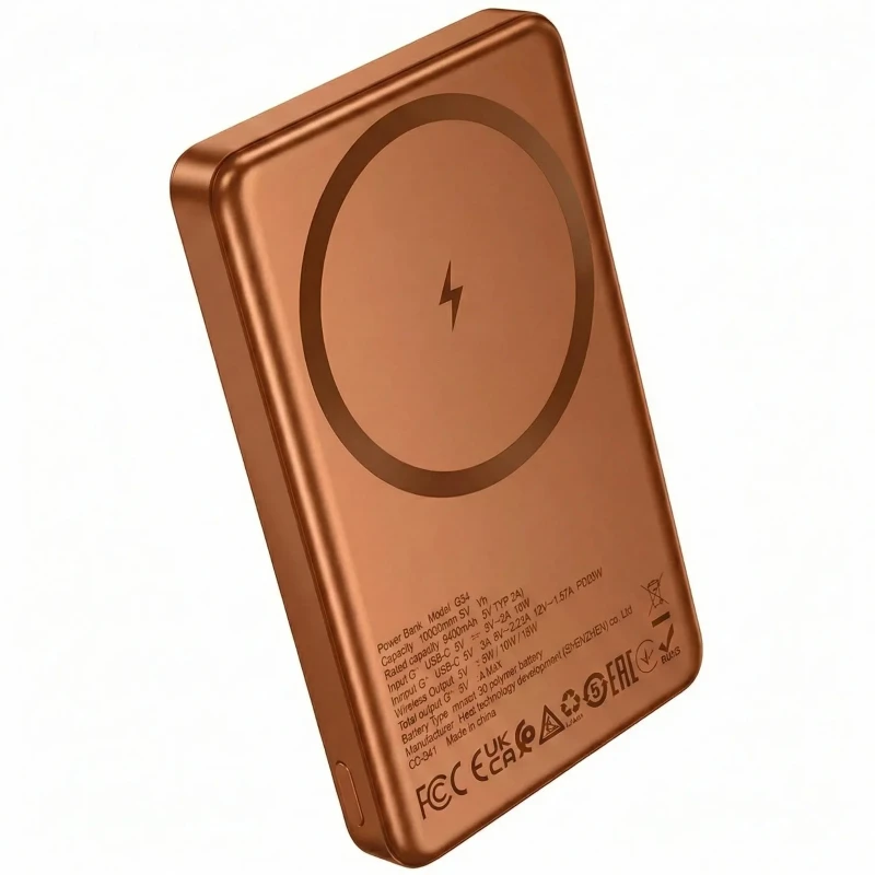 Портативное ЗУ Power Bank Hoco Q34 Clever PD20W с БЗУ 10000 mAh – Orange. Фото 2 из 2