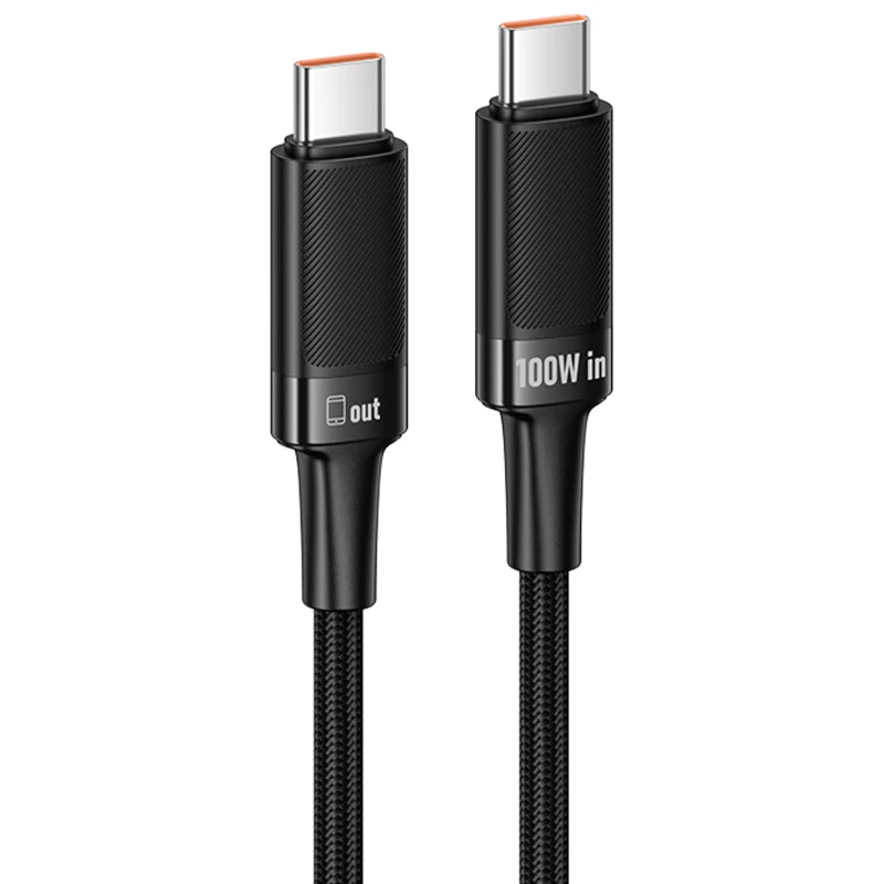 Дата кабель Hoco U153 Extreme Type-C to Type-C 100W (1.2m) – Black. Фото 1 з 6