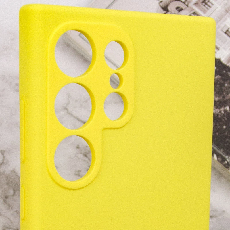 Чохол Silicone Case Lakshmi Premium із закритою камерою для Samsung Galaxy S24 Ultra – Жовтий / Yellow. Фото 9 з 10