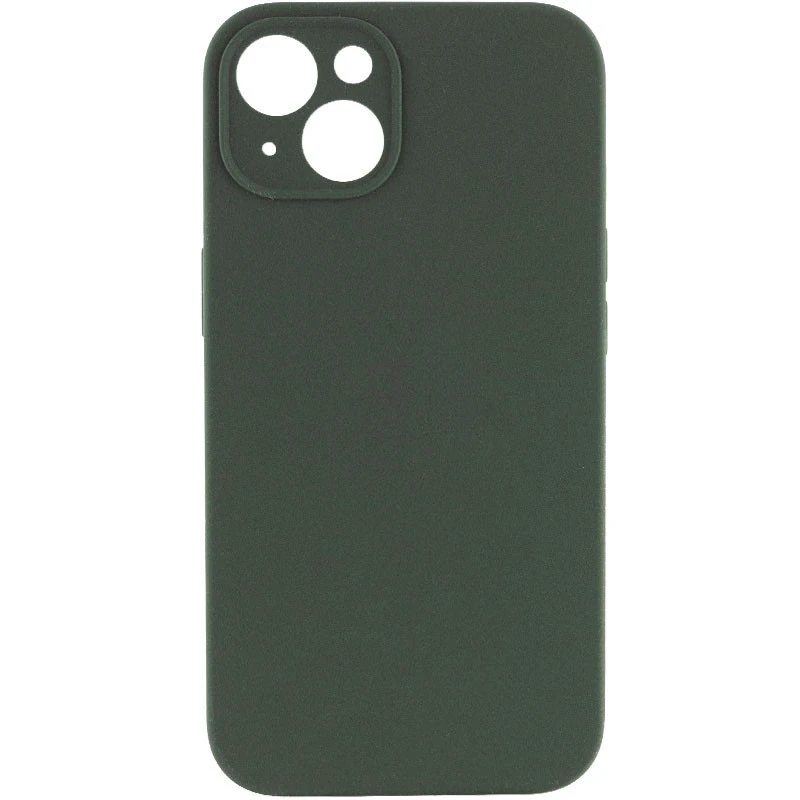 Чехол с защитой камеры Silicone Case для Apple iPhone 15 (6.1") – Зеленый / Cyprus Green. Фото 1 из 3