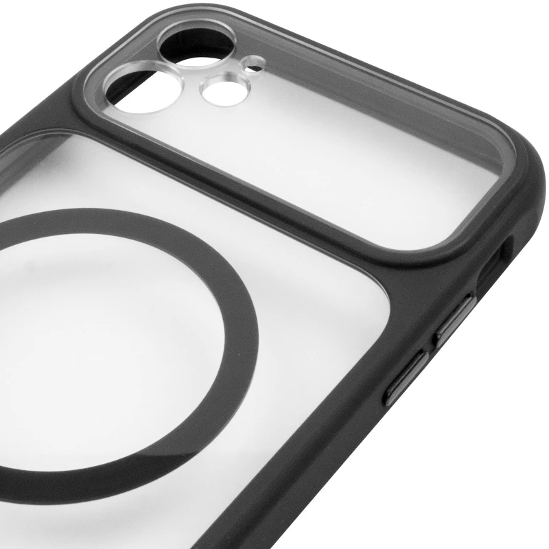 Чохол TPU GETMAN Moon Clear with MagSafe для Apple iPhone 12 (6.1") – Black. Фото 8 з 8