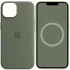 Чохол Silicone case (AAA) with Magsafe and Animation для Apple iPhone 14 Pro (6.1") – Зелений / Olive. Фото 1 з 3