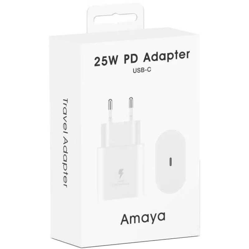 СЗУ Amaya SC25 PD25W (1USB-C) – White. Фото 2 из 2