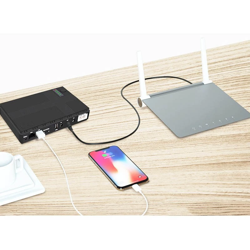 Джерело безперебійного живлення DC UPS для роутерів 5V/9V/12V 10400 mAh – Black. Фото 6 з 7