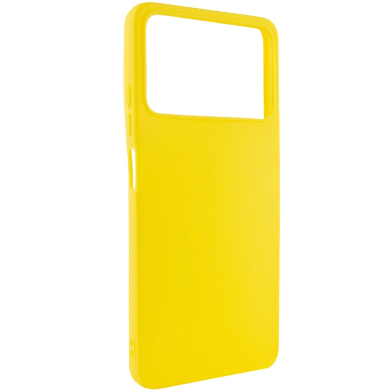 Кольоровий силіконовий чохол на Xiaomi Poco X4 Pro 5G – Жовтий. Фото 3 з 7