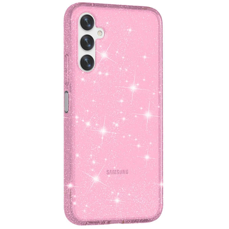 Блестящий силиконовый чехол на Samsung Galaxy A17 4G/5G – Pink. Фото 1 из 8