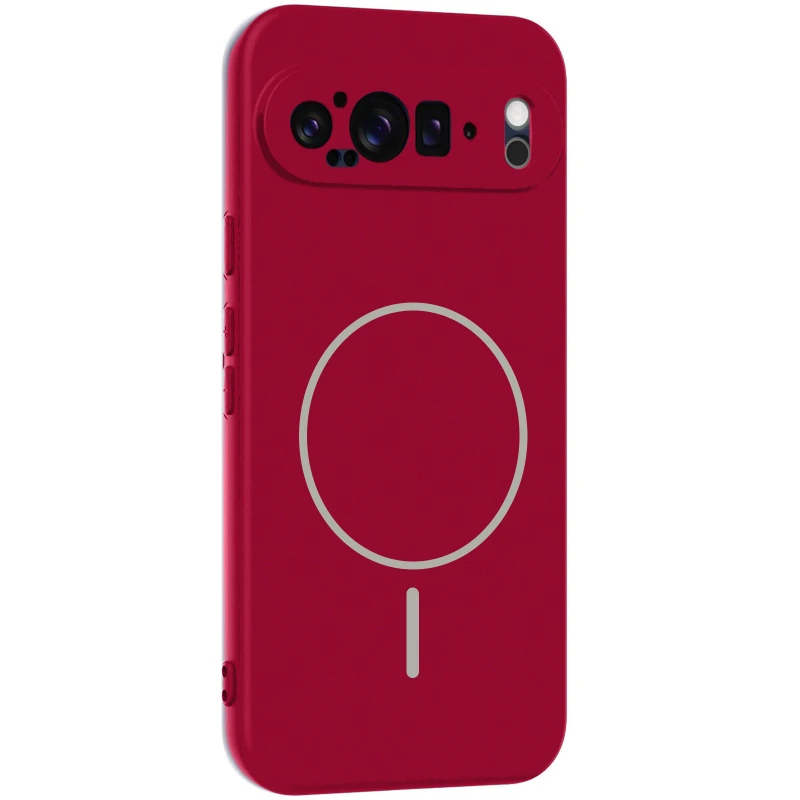 Чохол Silicone Cover Lakshmi Full Camera (AA) with Magnetic Fit для Google Pixel 9 Pro XL – Червоний / Rose Red. Фото 1 з 2
