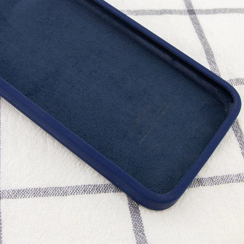 Чехол Silicone Case Square L с защитой камеры для Apple iPhone XS (5.8") – Синий / Deep navy. Фото 3 из 3