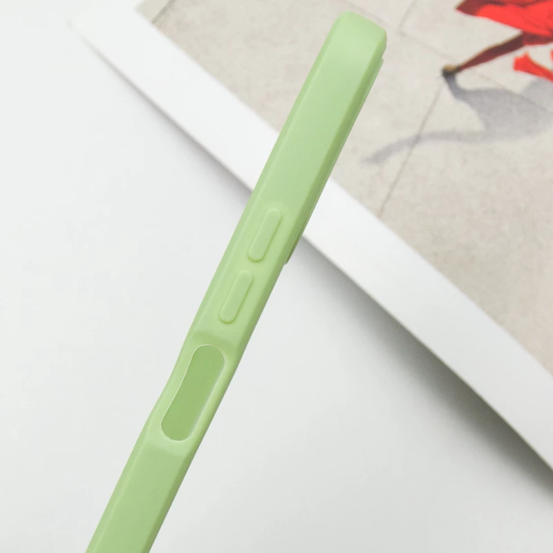 Цветной силиконовый чехол с защитой камеры для Xiaomi Redmi 12 – Фисташковый. Фото 7 из 9