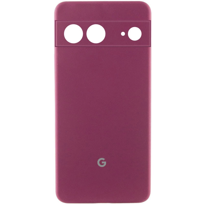 Чохол Silicone Case Lakshmi Premium L з закритою камерою на Google Pixel 7a – Бордовий / Plum. Фото 1 з 6