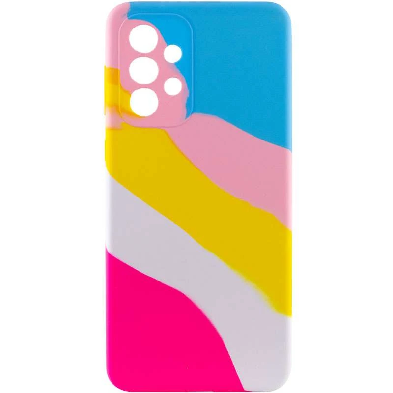 

Чохол Silicone Case райдугою на Samsung Galaxy A33 5G (Блакитний / Фуксия)