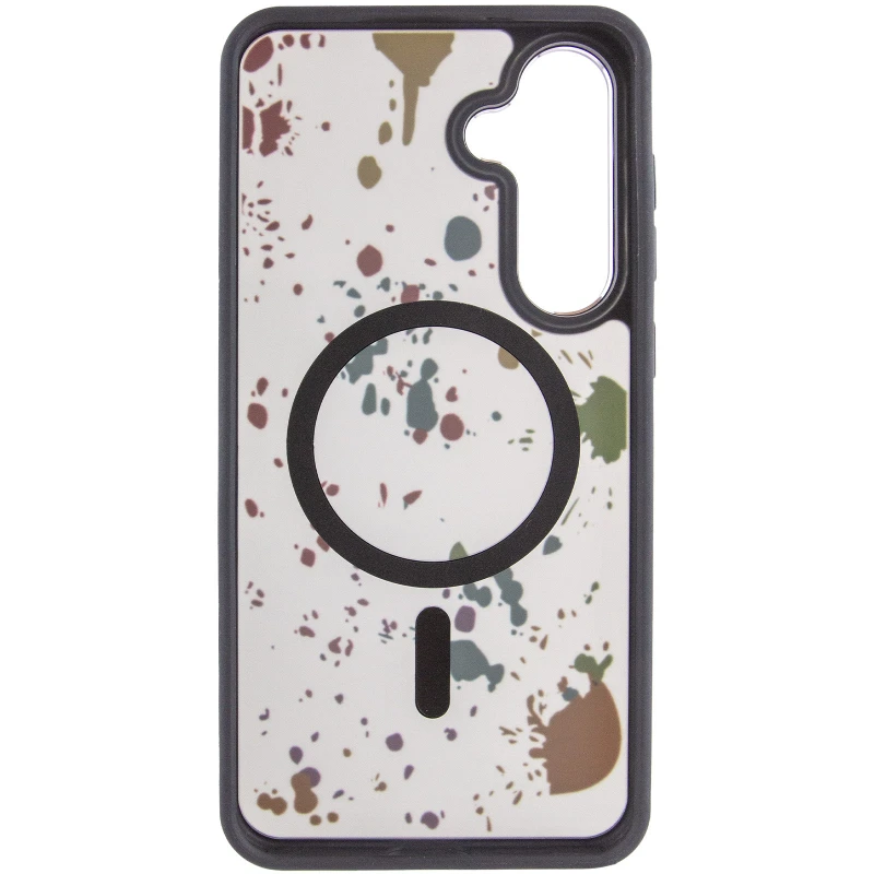 Чехол абстракция рисования с MagSafe для Samsung Galaxy S25+ – Titanium black. Фото 4 из 6