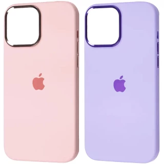 Чохол Silicone Case з металевими кнопками на Apple iPhone 12 (6.1") фото 1 з 3