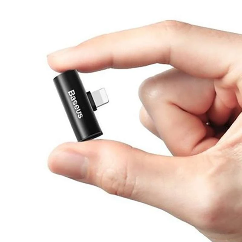 Перехідник Baseus Lightning Male To 2xLightning Female Adapter L46 (CAL46-01) – Black. Фото 2 з 3