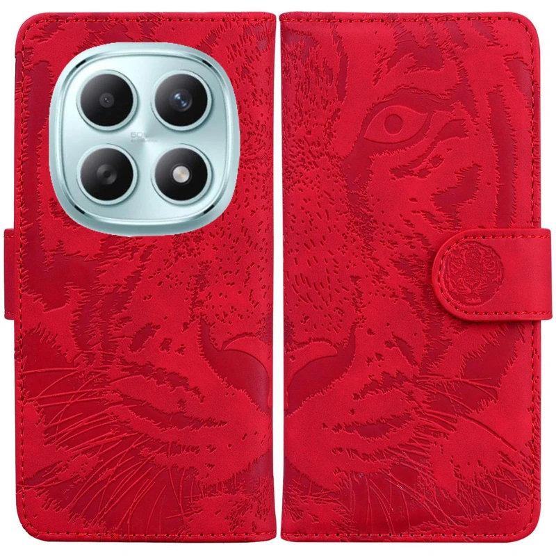 Шкіряний чохол-книжка Tiger для Xiaomi Redmi Note 15 4G/5G (EU) – Red. Фото 7 з 7