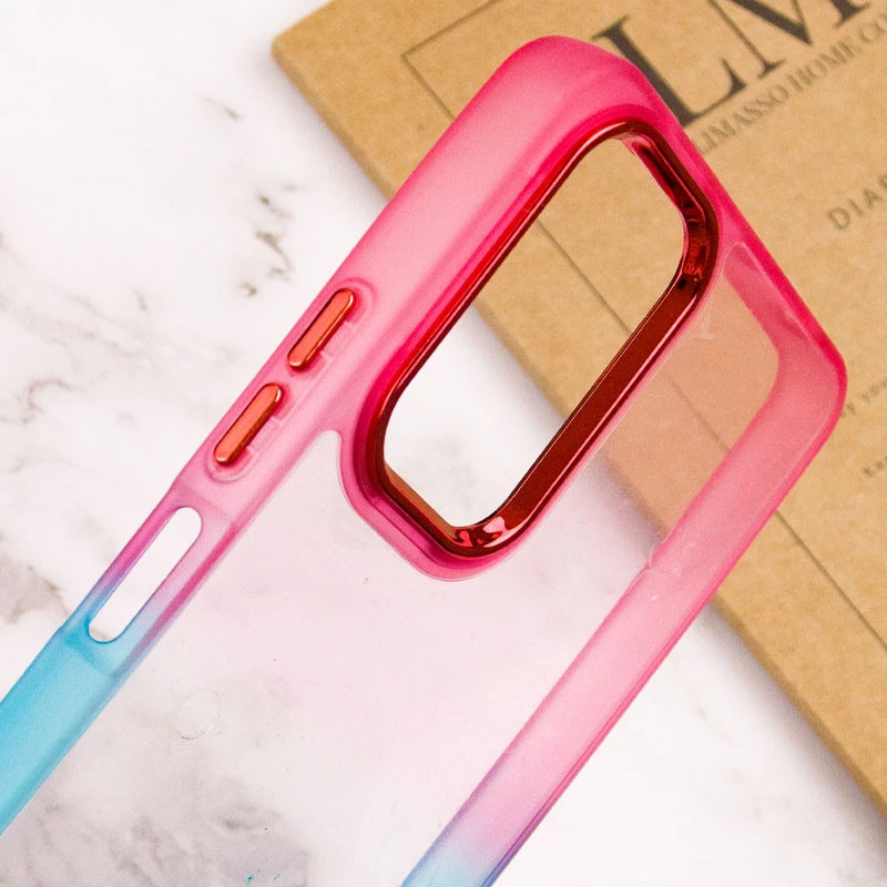 Силіконовий чохол фреш на Realme C67 4G – Бірюзовий / Рожевий. Фото 4 з 4