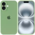 Чехол Silicone Case с защитой камеры для Apple iPhone 16 – Мятный / Mint. Фото 3 из 8