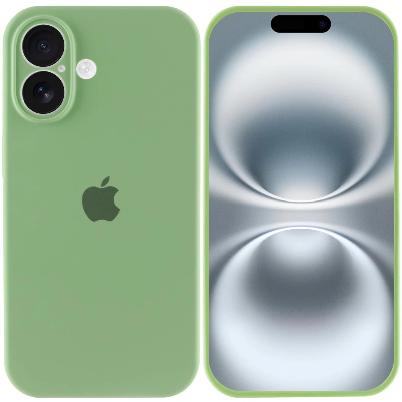 Чохол Silicone Case з захистом камери на Apple iPhone 16 Plus – М'ятний / Mint. Фото 3 з 8