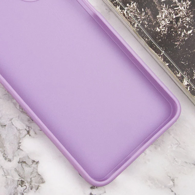 Кольоровий силіконовий чохол із захистом камери на Xiaomi Redmi A3 – Сливовий / Purple. Фото 3 з 3