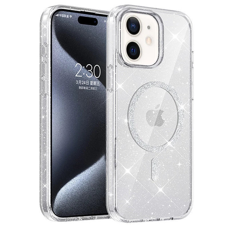 Чехол с блестками и MagFit для Apple iPhone 11 (6.1") – Clear. Фото 1 Чехол с блестками и MagFit для Apple iPhone 11 (6.1") – Clear. Фото 1 из 2