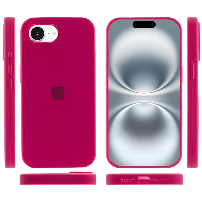 Чохол Silicone Case з закритим низом на Apple iPhone 17e (6.1") – Червоний / Rose Red. Фото 6 з 6