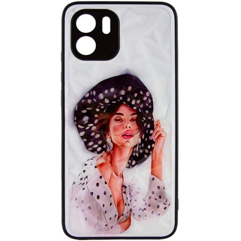 Стеклянный чехол Prisma Ladies на Xiaomi Redmi A1 / A2 – Girl in a hat. Фото 3 из 5