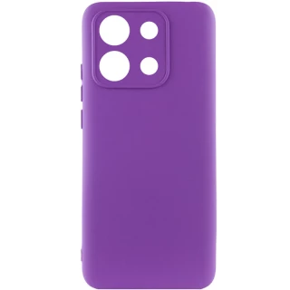 Кольоровий силіконовий чохол GETMAN із закритою камерою для Xiaomi Redmi Note 13 4G — Фіолетовий / Purple