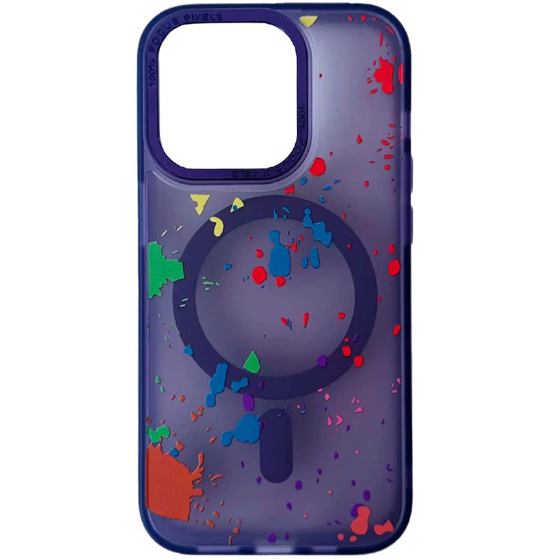 

Чехол абстракция рисования с MagSafe для Apple iPhone 14 (6.1") (Dark purple)