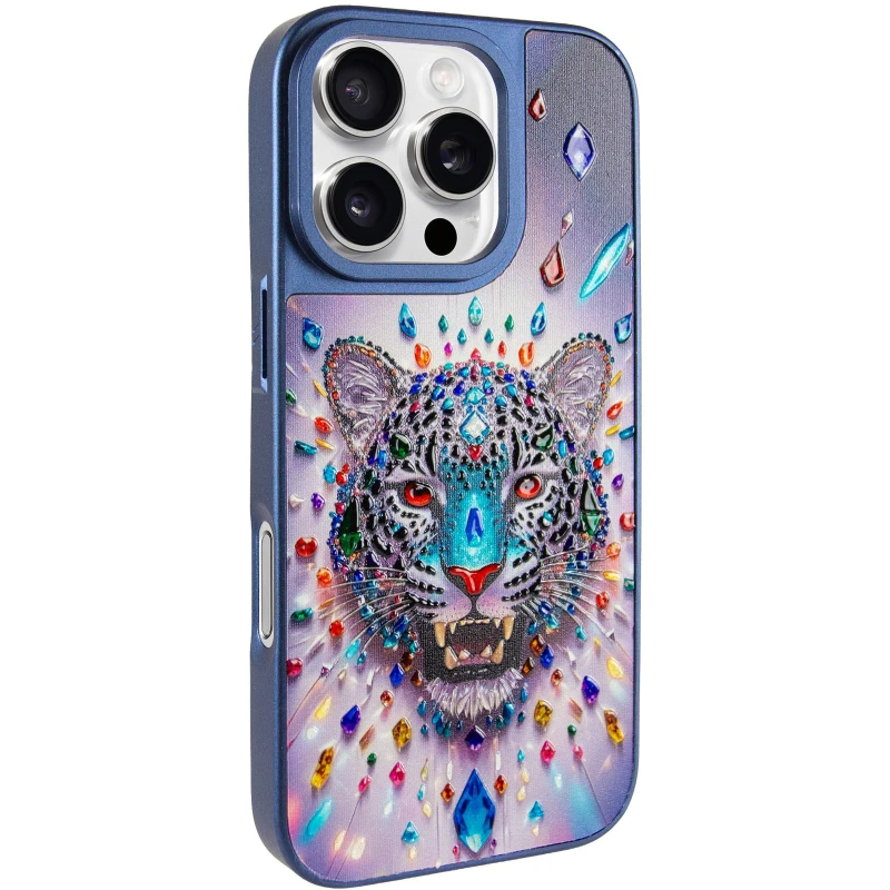 Чехол TPU+PC Crystal Hunt with MagSafe для Apple iPhone 16 Pro – Blue. Фото 2 из 8