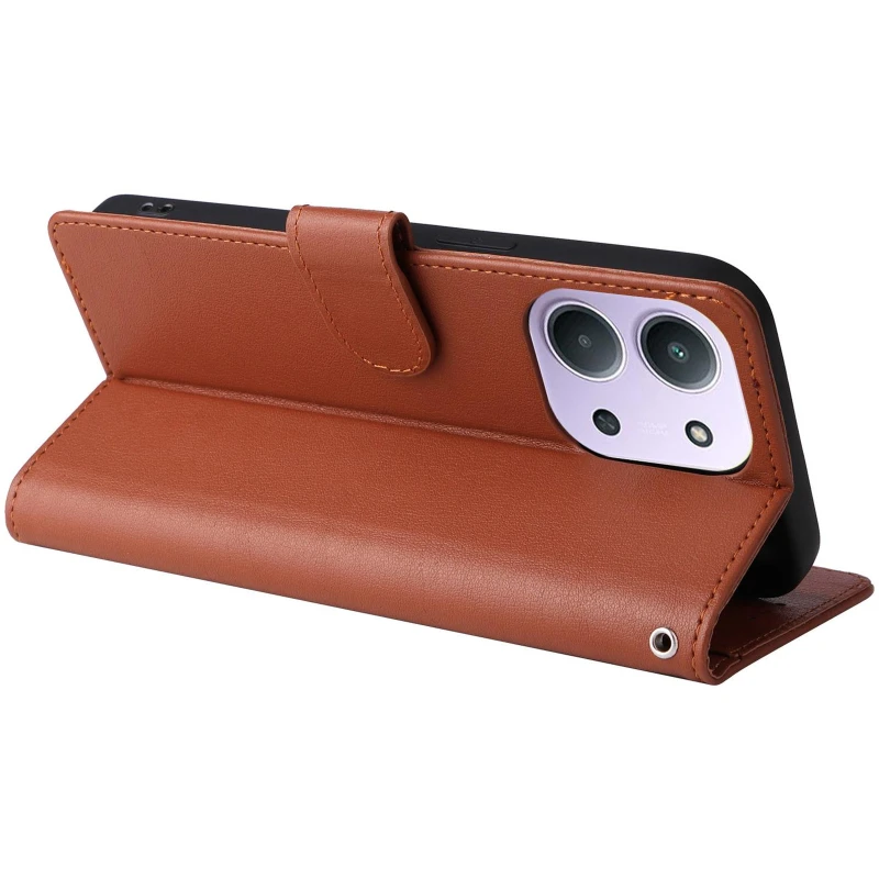 Шкіряний чохол-книжка Essential Case для Xiaomi Redmi 15C (EU) – Brown. Фото 6 з 7