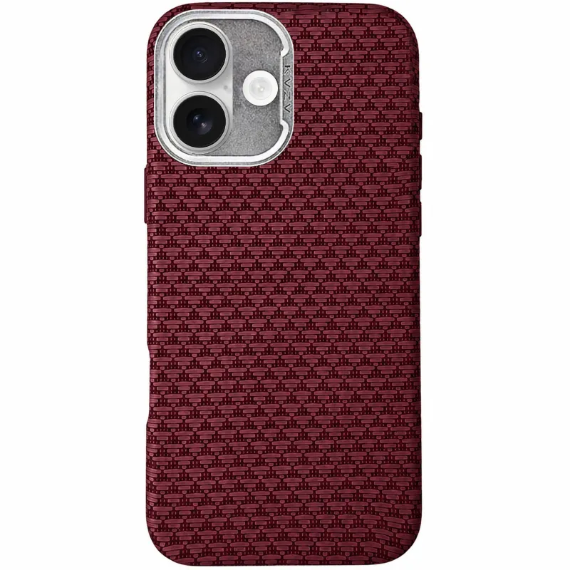 Чохол TPU+PC KVZV Triangular Pattern with Magnetic Fit для Apple iPhone 17 (6.3") – Red. Фото 1 з 2