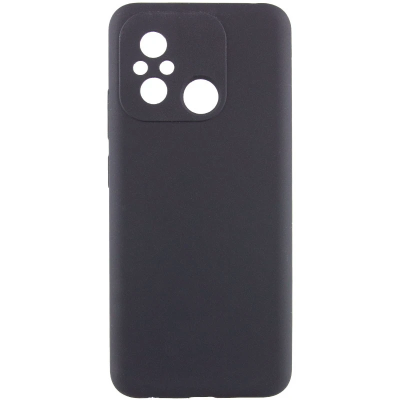 Чохол Silicone Case Lakshmi Premium із закритою камерою для Xiaomi Redmi 12C / Poco C55 – Чорний / Black. Фото 1 з 11