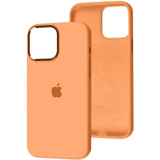 Чехол Silicone Case с металлическими кнопками для Apple iPhone 14 (6.1") фото 1 из 9