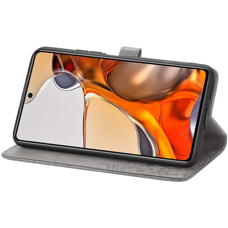 Кожаный чехол-книжка Art Case с визитницей для ZTE Blade A51 – Серый. Фото 4 из 6