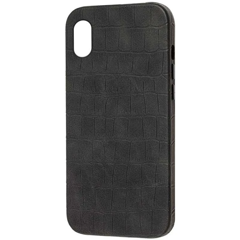 

Шкіряний чохол Croco на Apple iPhone X (5.8") (Black)