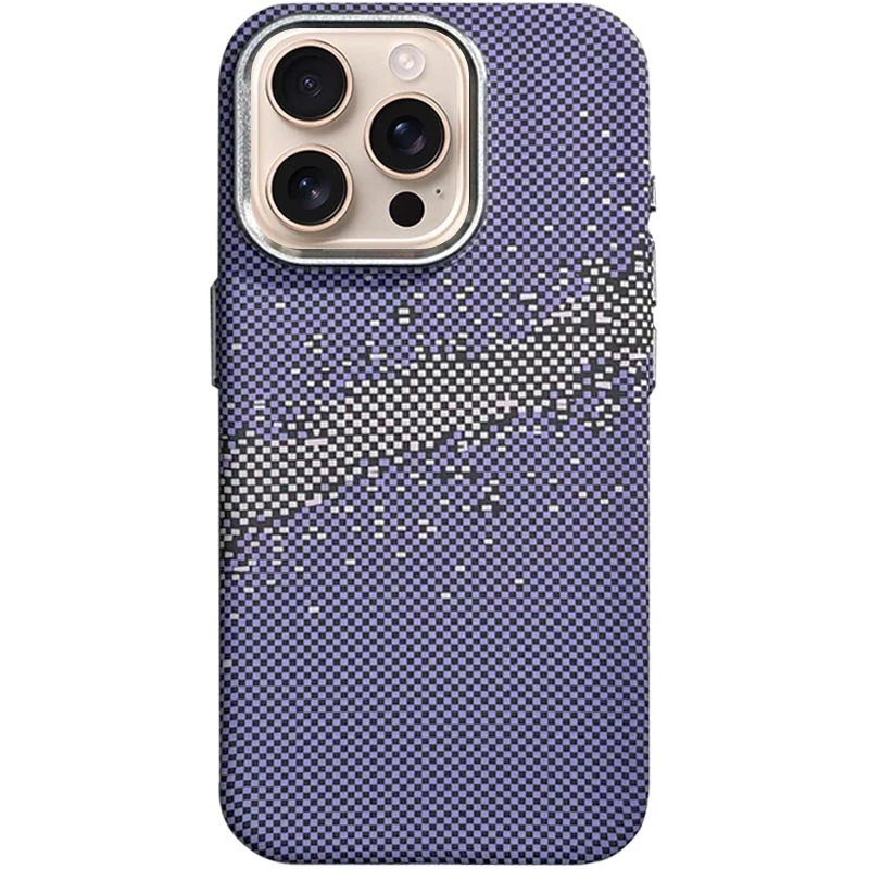 Пластиковая накладка Kevlar из Magnetic Safe для Apple iPhone 15 Pro (6.1") – Purple. Фото 1 из 4