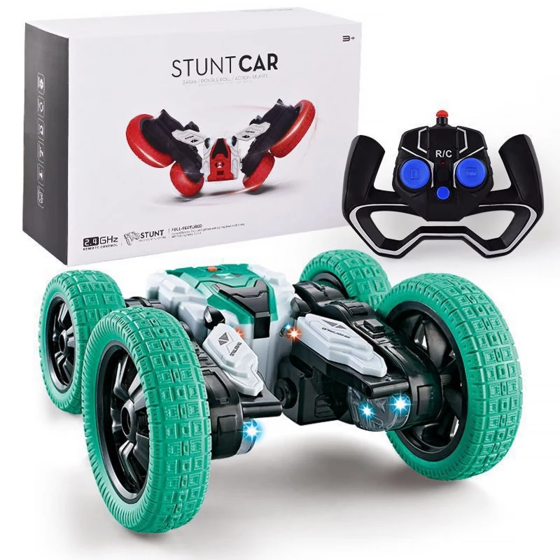 Машинка на радіокеруванні SHT DW02A Trick and Flip RC Car 2.4G – Green. Фото 5 з 7