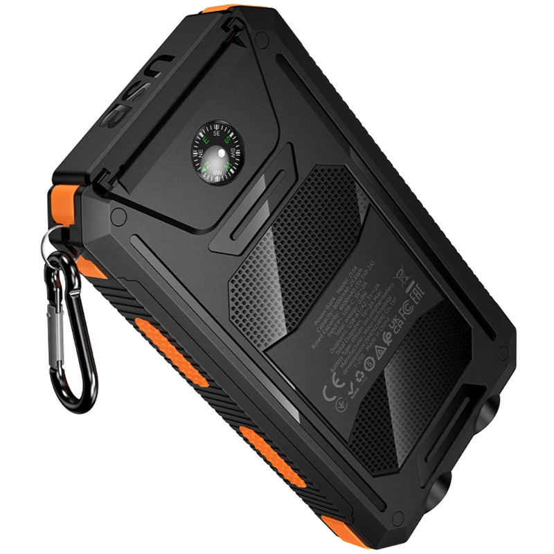 Портативний ЗП Power Bank Hoco J164 Platinum solar 10.5W with lighting 8000 mAh – Black. Фото 7 з 7