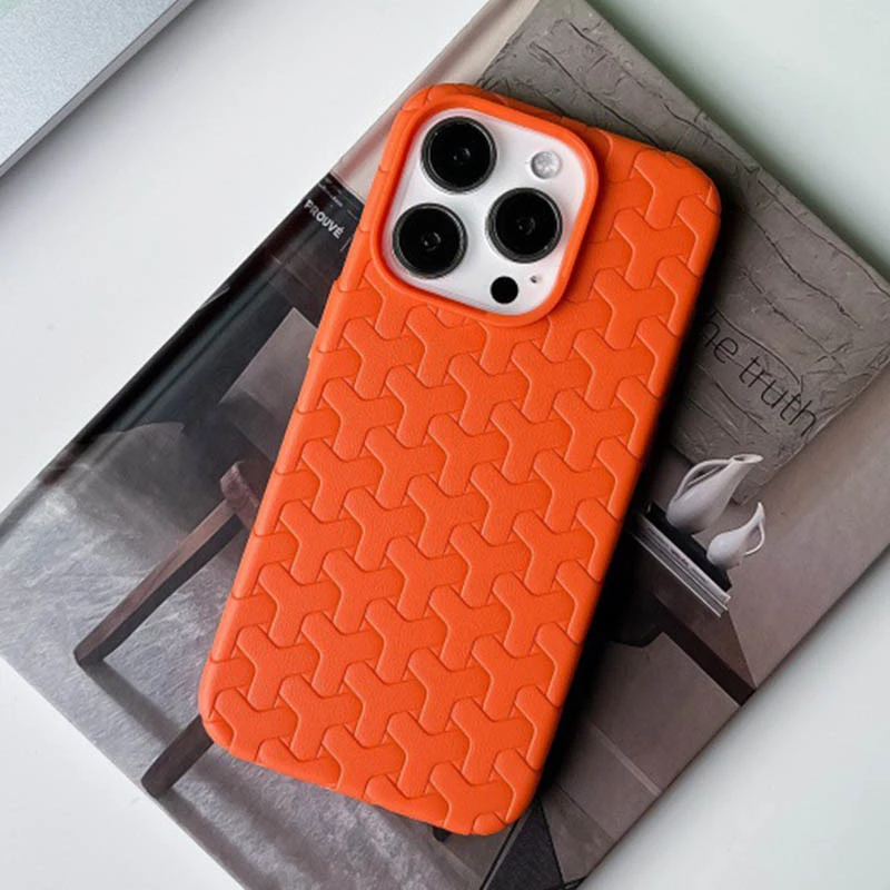 TPU чохол плетенка на Apple iPhone 12 Pro Max (6.7") – Orange. Фото 8 з 11