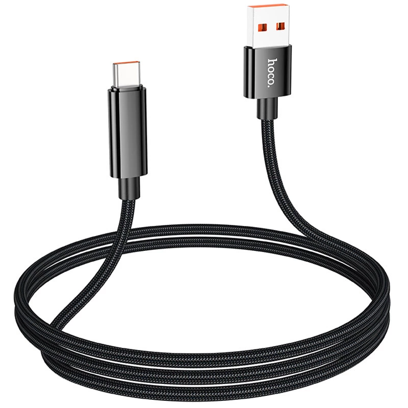 Дата кабель Hoco U125 Benefit 5A USB to Type-C (1.2m) – Black. Фото 4 з 6