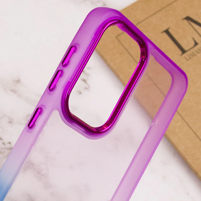 Силиконовый чехол фреш для Samsung Galaxy A35 – Синий / Фиолетовый. Фото 5 из 5