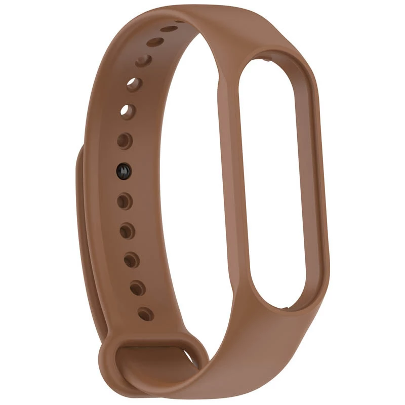 Силиконовый ремешок для Xiaomi Mi Band 7/6/5/4/3 – Коричневый / Brown. Фото 4 из 4