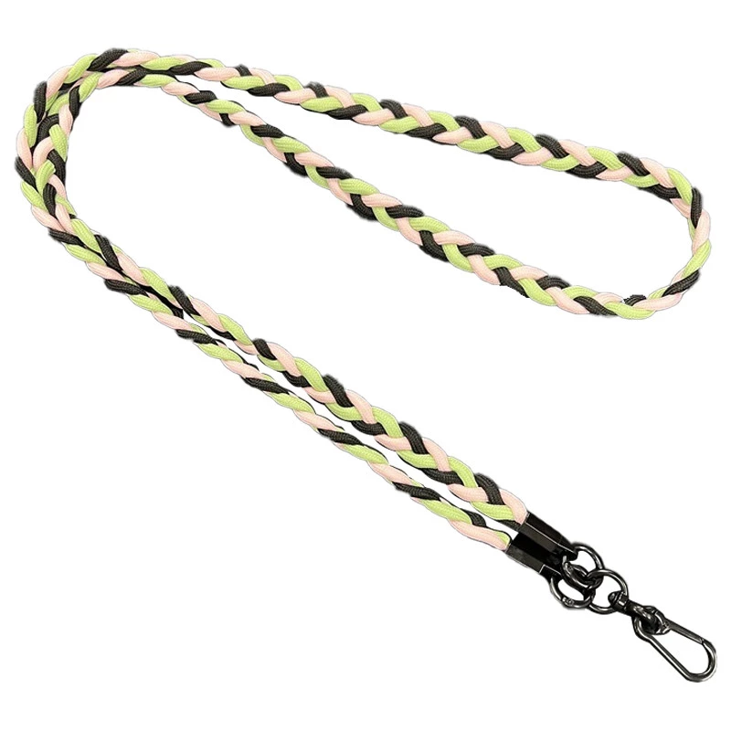 Плетенный шнурок (5мм) 120см – Black / Green / Powder. Фото 2 из 3