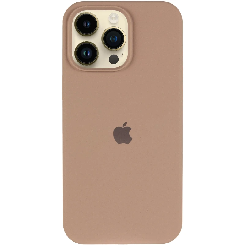 Чехол Silicone Case (AA) Logo with MagSafe для Apple iPhone 16e (6.1") – Бежевый / Desert Gold. Фото 3 из 6